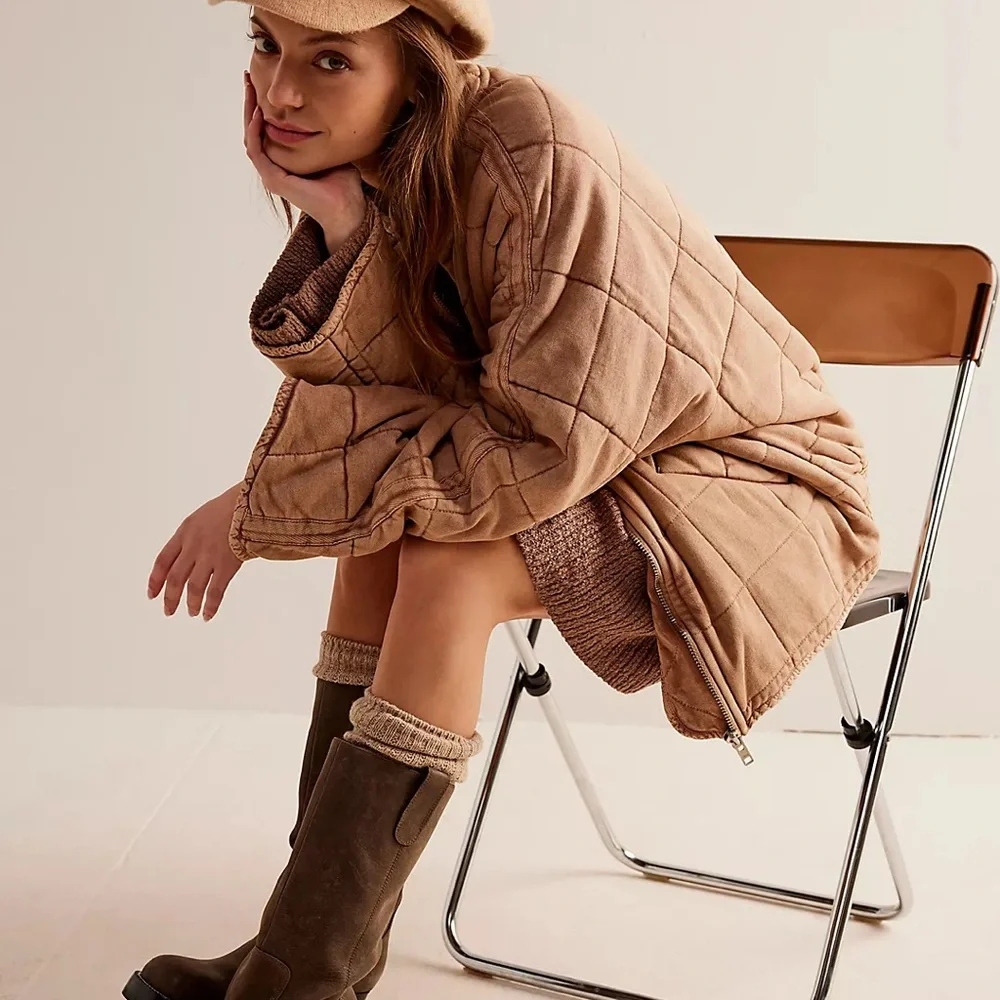 Dolman Quilted Knit Jacket free people